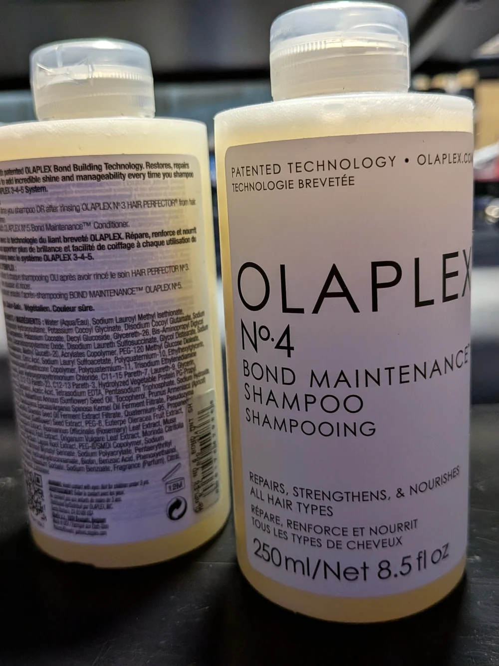 OLAPLEX No.4 Bond Maintenance Shampoo — Cream and Black